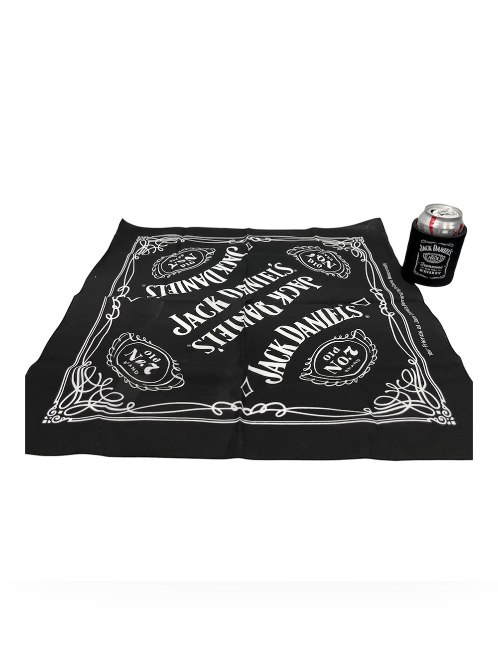 Jack Daniels handkerchief & drink coozie